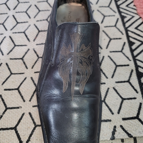 LOUNGE by MARK NASON ENCLAVE LOAFER w CELTIC CROSS LEATHER SZ 9.5 - Picture 10 of 15